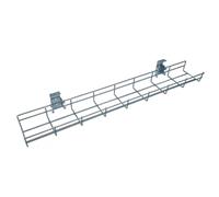 POWERDATA 800MM DESK WIRE BASKET INC. MODESTY PANEL & BRACKET