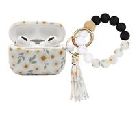 PowerDriver AirPods Pro 3 Case (2025), Shockproof Soft Silicone Case Cover Compatible with Apple Airpods Pro3 Case, Cute Skin Cover with Bracelet Lanyard and Keychain for Men and Women (Small Flowers)