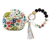 PowerDriver Case Compatible with Beats Powerbeats Pro2(2025),Shockproof Silicone Cover with Bracelet Lanyard and Keychain, Cute Skin Wireless Earbuds Case for Beats Powerbeats Pro 2 (Flower)