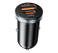 Powered 30W Double Interfaces Car Power Adapter with Quick Charges Technology for Smartphone Vehicle Laptop Devices Car Power Adapter with Intelligent Recognition