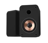 Powered Active Bluetooth Bookshelf Speakers 30W - 3 inch Full Range Speaker | Bluetooth/USB/AUX/3.5mm Earphone Port - Computer PC Speakers - Wooden Enclosure - Black, Pair