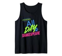 Powered All Day By Shakespeare Humorous Slogan Tank Top