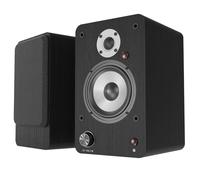 Powered Bluetooth Bookshelf Speakers - 100W Carbon Fiber Unit - Bluetooth/USB/AUX/Optical Input/Coaxial Input/RCA (L/R) Input - 4 inch Woofer 1 inch Tweeter - TV Computer PC Speakers - Black, Pair
