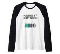 Powered by 4-Day Weeks - Recharge Mode Battery Raglan Baseball Tee