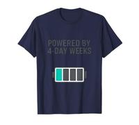 Powered by 4-Day Weeks - Recharge Mode Battery T-Shirt