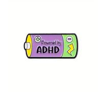 Powered by ADHD Pin Badge - Neurodiversity Enamel Pin | Fun, Bold & Empowering