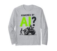 Powered By AI Funny Futuristic Tech Humor Long Sleeve T-Shirt