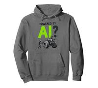 Powered By AI Funny Futuristic Tech Humor Pullover Hoodie