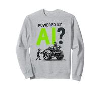 Powered By AI Funny Futuristic Tech Humor Sweatshirt