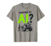 Powered By AI Funny Futuristic Tech Humor T-Shirt