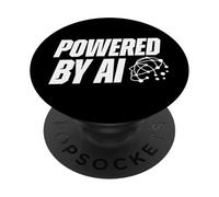Powered by AI Futuristic Neural Network Tech Head PopSockets Adhesive PopGrip