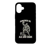 Powered By Ale And Chaos Renaissance Faire Viking Tavern Men Case for iPhone 16 Plus