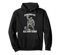 Powered By Ale And Chaos Renaissance Faire Viking Tavern Men Pullover Hoodie