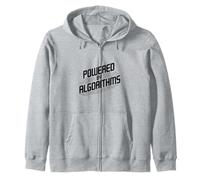 Powered by Algorithms Math Nerd Funny Zip Hoodie