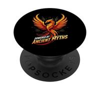 Powered By Ancient Myths Phoenix Fire Bird PopSockets Adhesive PopGrip