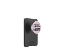Powered by Anxiety and Iced Coffee PopSockets PopWallet for MagSafe