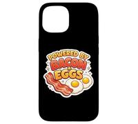Powered By Bacon And Eggs Funny Carnivore Paleo Keto Diet Case for iPhone 15