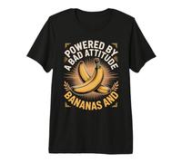 Powered by Bananas and a Bad Attitude Capuchin Monkey Premium T-Shirt