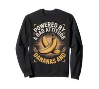 Powered by Bananas and a Bad Attitude Capuchin Monkey Sweatshirt