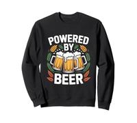 Powered By Beer Enthusiast Brewing Humor Lager Sweatshirt