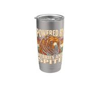 Powered By Berries and Spite Bear Forager Stainless Steel Insulated Tumbler