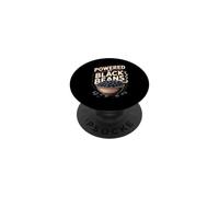 Powered by Black Beans Vegan Plant Based Foodie PopSockets Adhesive PopGrip