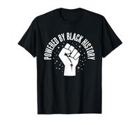 Powered By Black History - Vintage Fist - African American T-Shirt