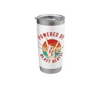 Powered by Blast Beats - Funny Fast Drumming Stainless Steel Insulated Tumbler