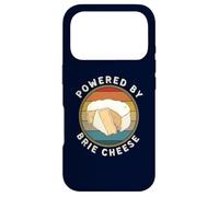 Powered By Brie Cheese Funny Retro French Cheese Lovers Case for iPhone 17 Pro