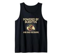 Powered by Burritos and Bad Decisions Mexican Burrito Eater Tank Top
