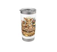 Powered By Butter Bunny Baker Pastry Humor Stainless Steel Insulated Tumbler