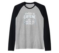 Powered By Caffeine and A Medical Degree Physician Raglan Baseball Tee