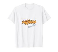 Powered by Caffeine and Chalk Dust - Funny Bouldering Gift Value Graphic T-Shirt, Men, White, L