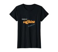Powered by Caffeine and Chalk Dust - Funny Bouldering Gift Value Graphic T-Shirt, Women, Black, L