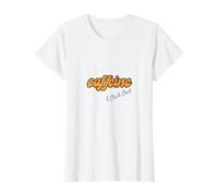 Powered by Caffeine and Chalk Dust - Funny Bouldering Gift Value Graphic T-Shirt, Women, White, M