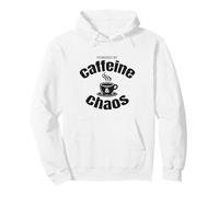 Powered by Caffeine and Chaos Funny ADHD Design Pullover Hoodie