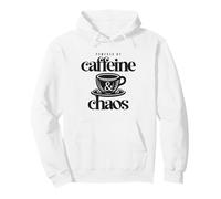 Powered by Caffeine and Chaos Funny ADHD Design Pullover Hoodie