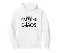 Powered by Caffeine and Chaos Funny ADHD Design Pullover Hoodie