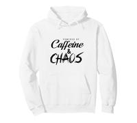 Powered by Caffeine and Chaos Funny ADHD Design Pullover Hoodie
