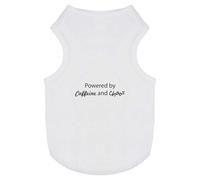 'Powered By Caffeine and Chaos' Pet Dog/Cat T-Shirt (PT00142777)