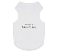 'Powered By Caffeine and Chaos' Pet Dog/Cat T-Shirt (PT00142780)