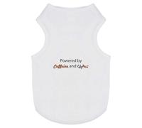 'Powered By Caffeine and Chaos' Pet Dog/Cat T-Shirt (PT00142781)