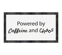 'Powered By Caffeine and Chaos' Pet Feeding Mat (PM00027003)