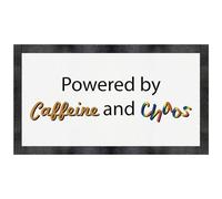 'Powered By Caffeine and Chaos' Pet Feeding Mat (PM00027004)
