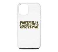 powered by Caffeine and Chutzpah funny jewish yiddish Hustle Case for iPhone 12/12 Pro