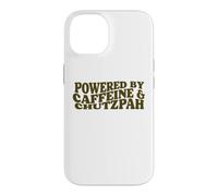 powered by Caffeine and Chutzpah funny jewish yiddish Hustle Case for iPhone 14