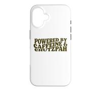 powered by Caffeine and Chutzpah funny jewish yiddish Hustle Case for iPhone 16