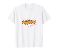 Powered by Caffeine and Daydreams - Aesthetic Coffee Lover Value Graphic T-Shirt, Men, White, XL