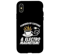 Powered By Caffeine and Electromagnetism Funny Engineer Case for iPhone X/XS