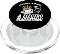 Powered By Caffeine and Electromagnetism Funny Engineer PopSockets PopGrip for MagSafe